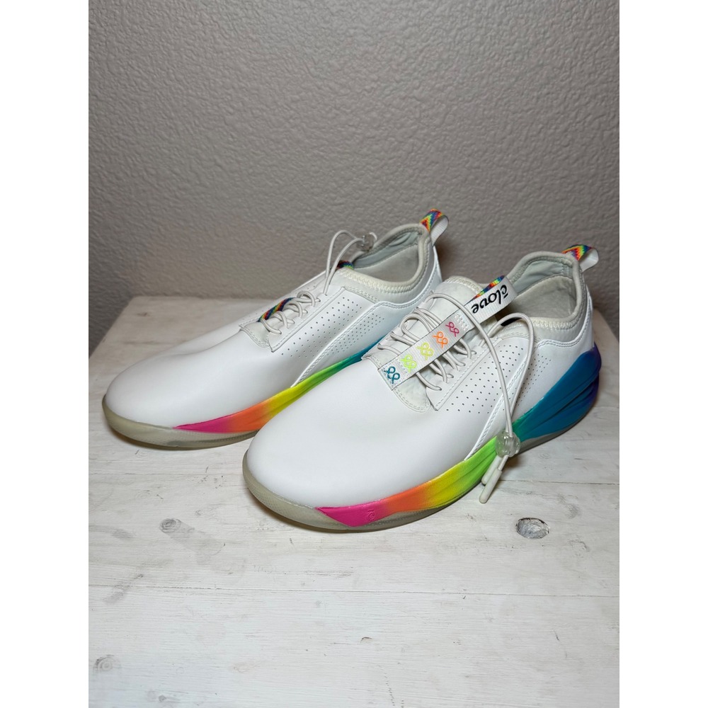 Clove Pride Solo Sneakers White Rainbow Womens 8.5 Mens 7 Nursing Medical Shoes